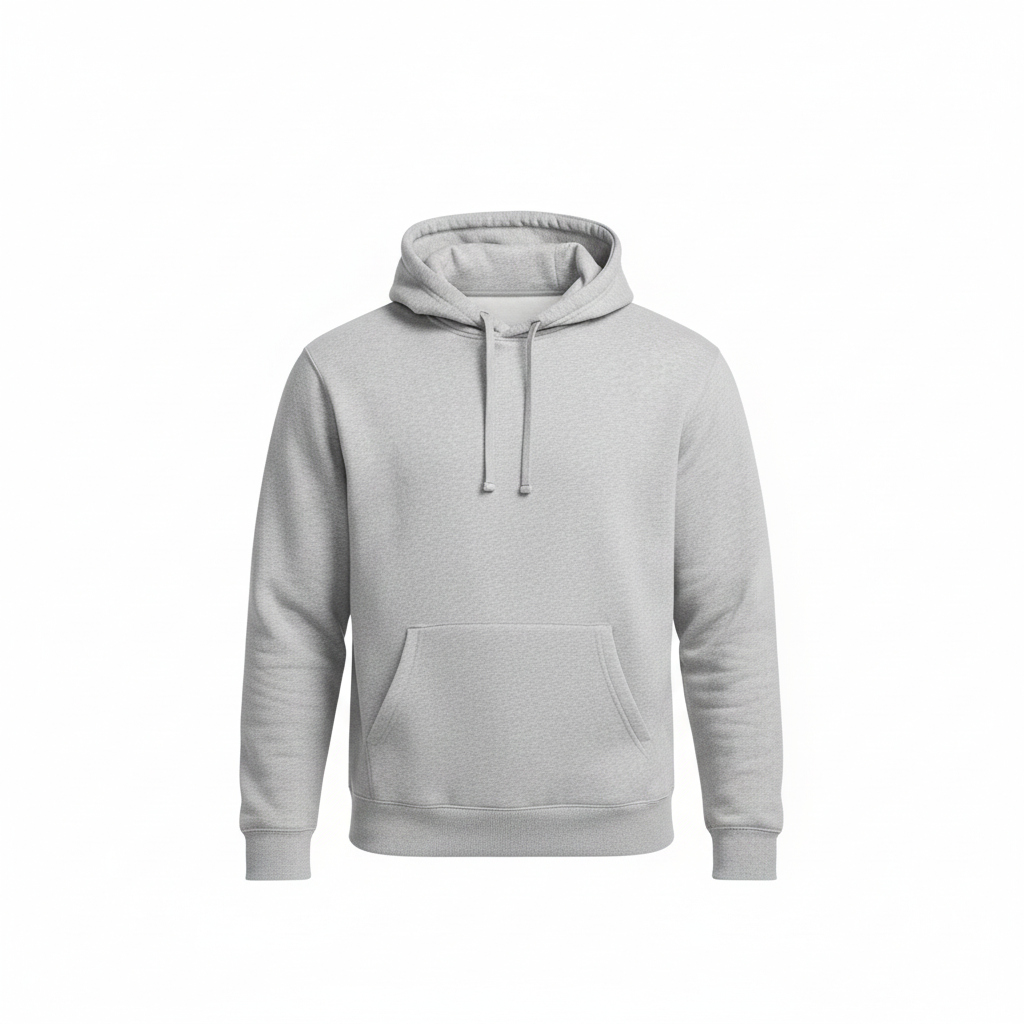 Stoic Grit Essential Plain Hoodie (Heather Grey)