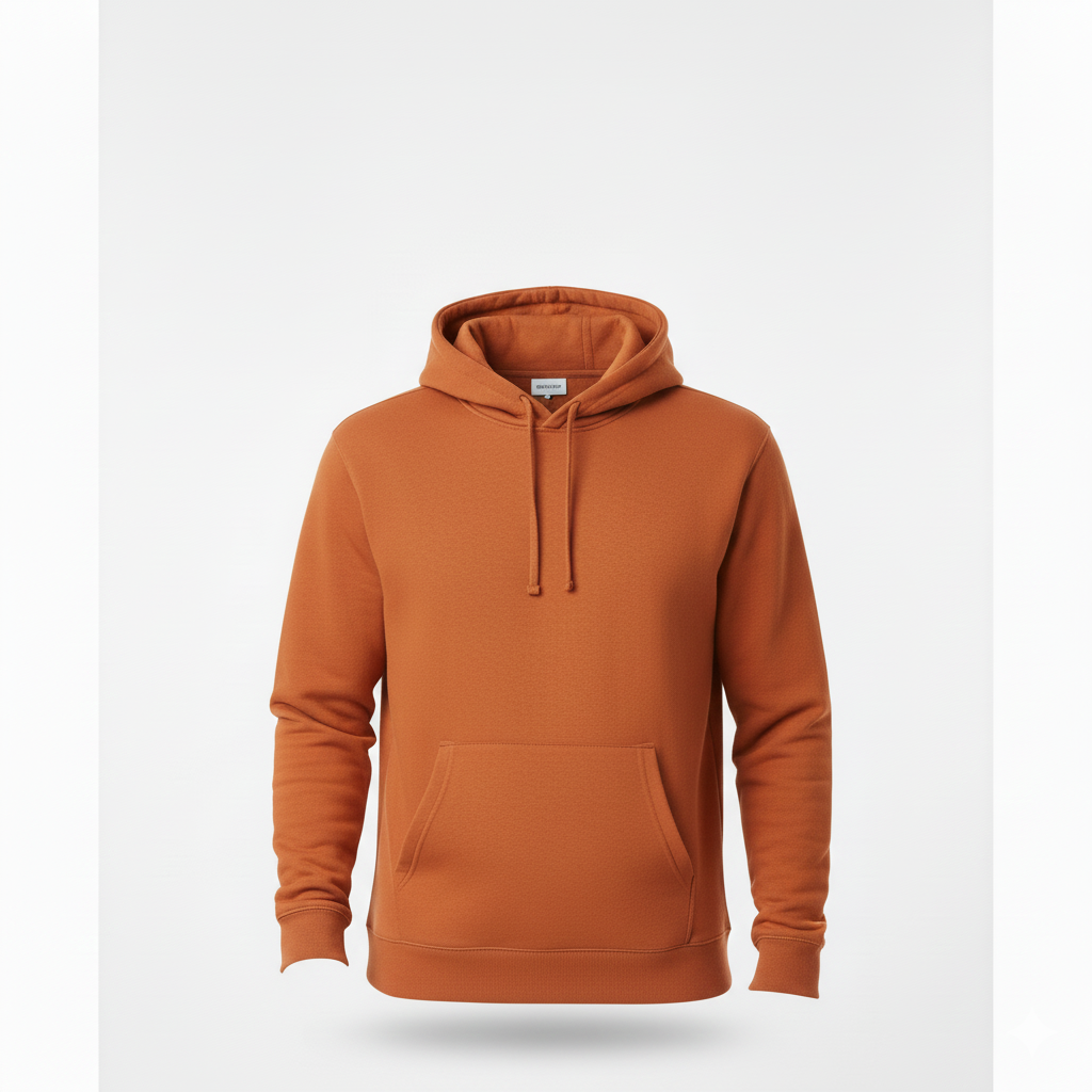 Stoic Grit Essential Plain Hoodie (Burnt Orange)