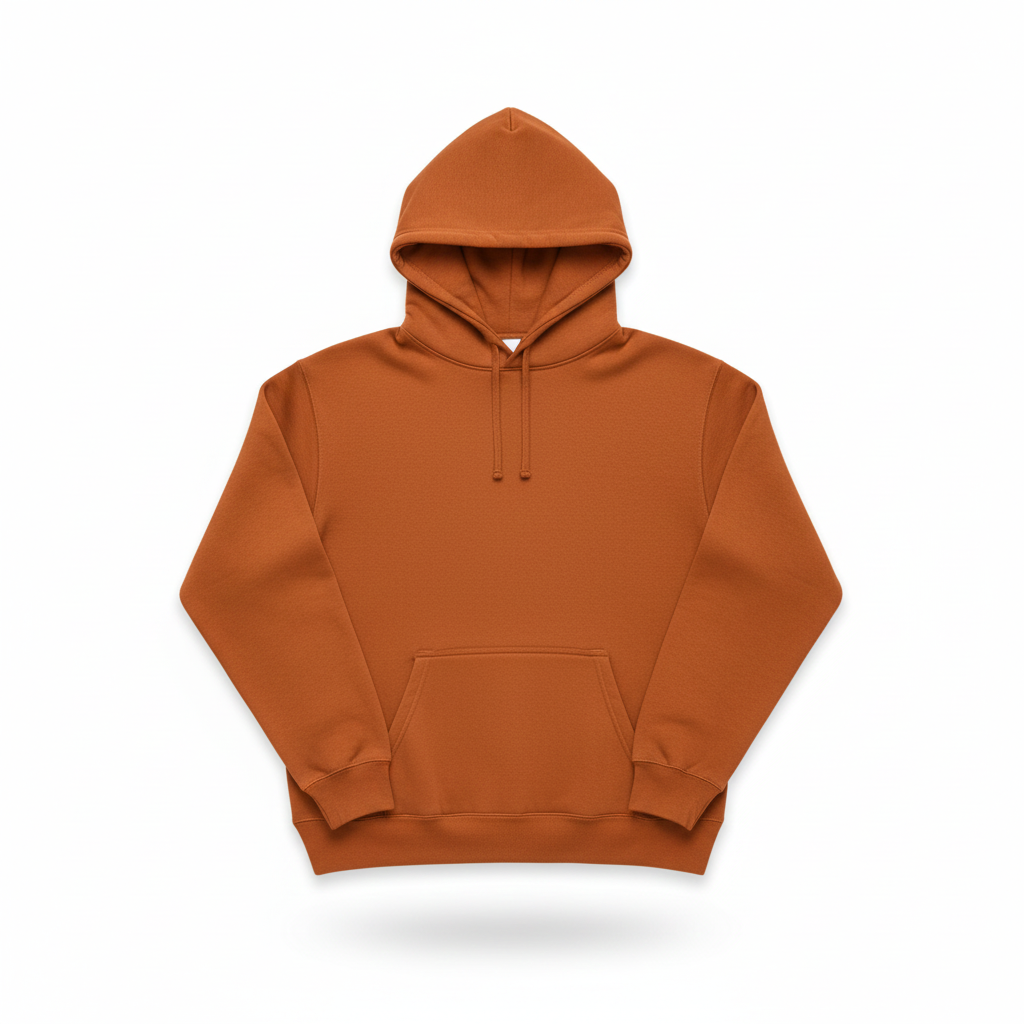 Stoic Grit Essential Plain Hoodie (Burnt Orange)