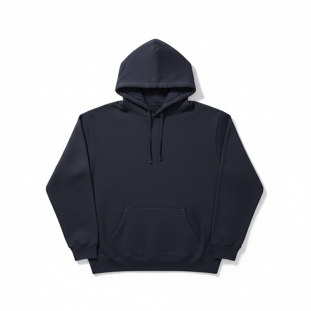 Stoic Grit Essential Plain Hoodie (Midnight Navy)