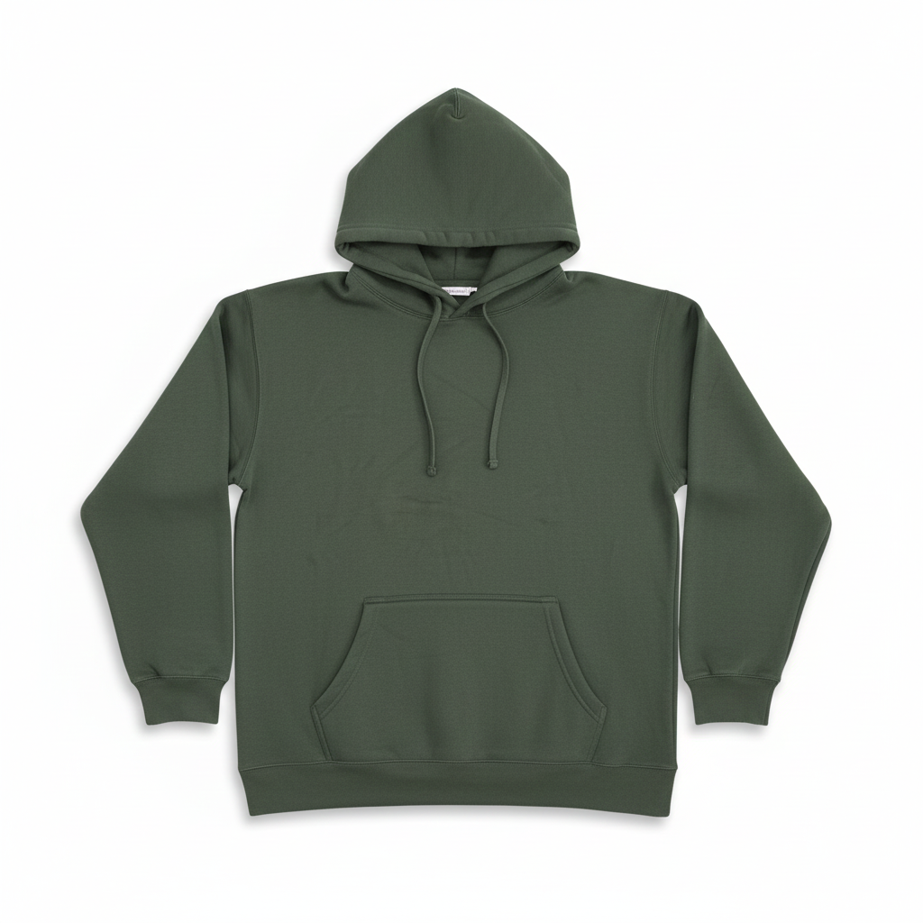 Stoic Grit Essential Plain Hoodie (Olive Green)