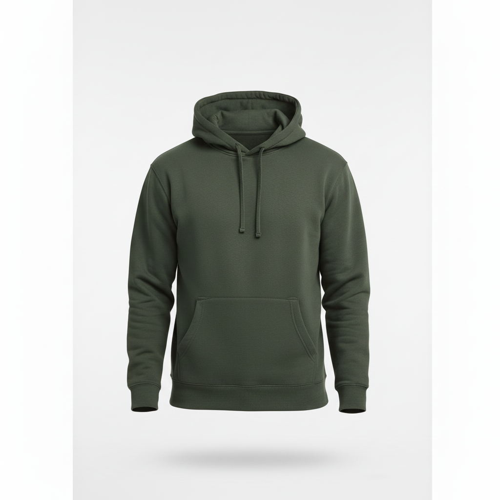 Stoic Grit Essential Plain Hoodie (Olive Green)