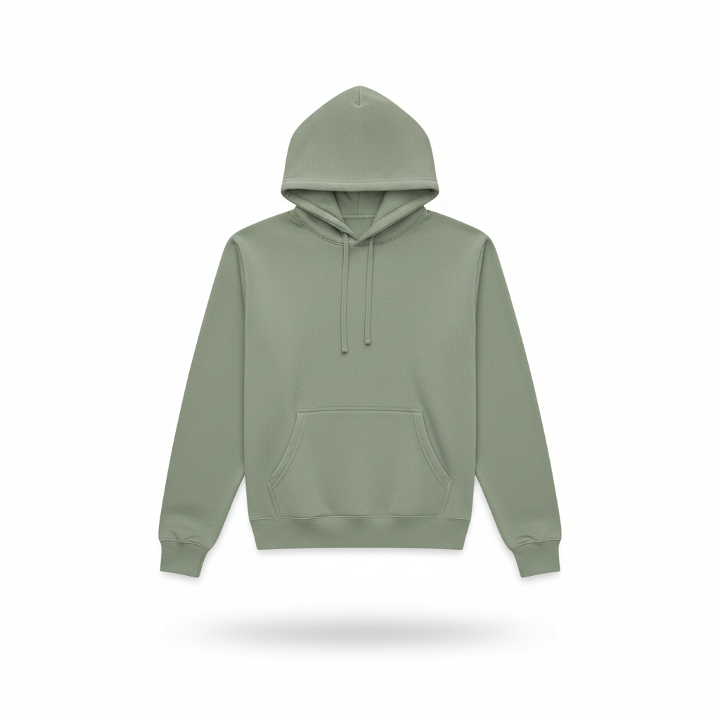 Stoic Grit Essential Plain Hoodie (Sage Green)