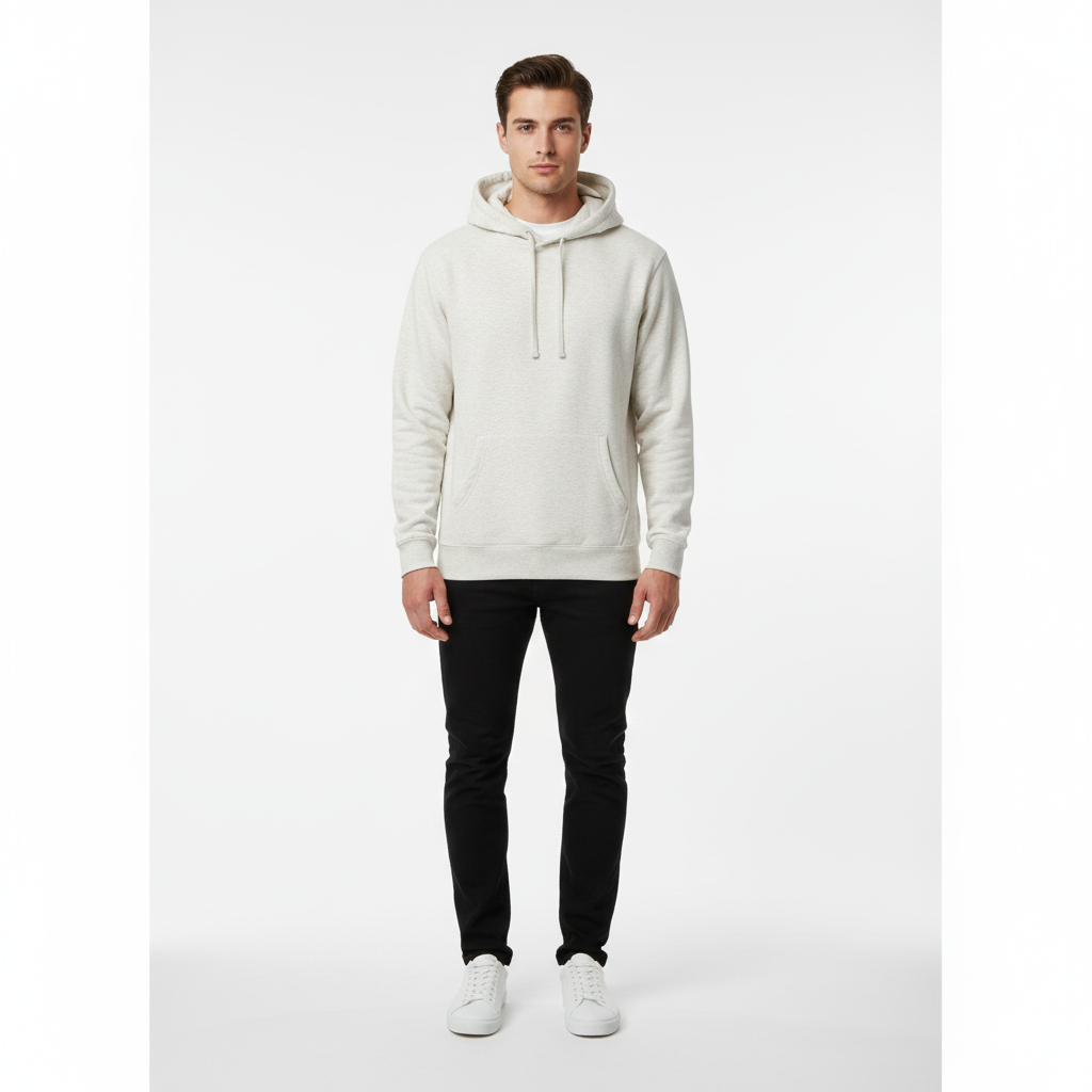 Stoic Grit Essential Plain Hoodie (Cream)