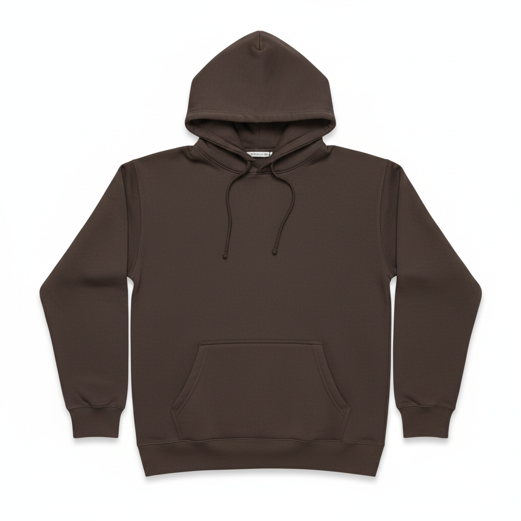 Stoic Grit Essential Plain Hoodie (Chocolate Brown)