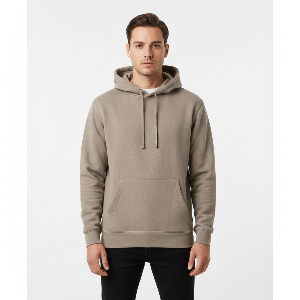 Stoic Grit Essential Plain Hoodie (Stone Beige)