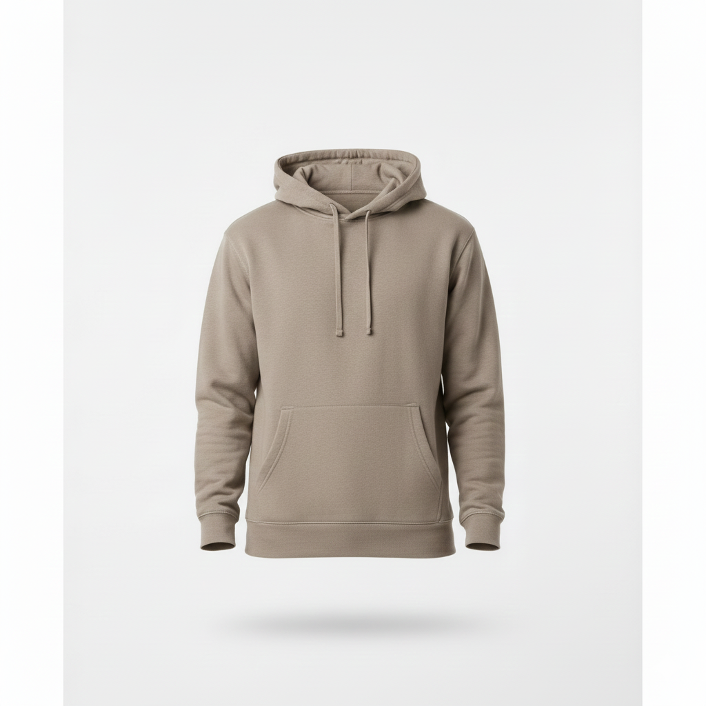 Stoic Grit Essential Plain Hoodie (Stone Beige)
