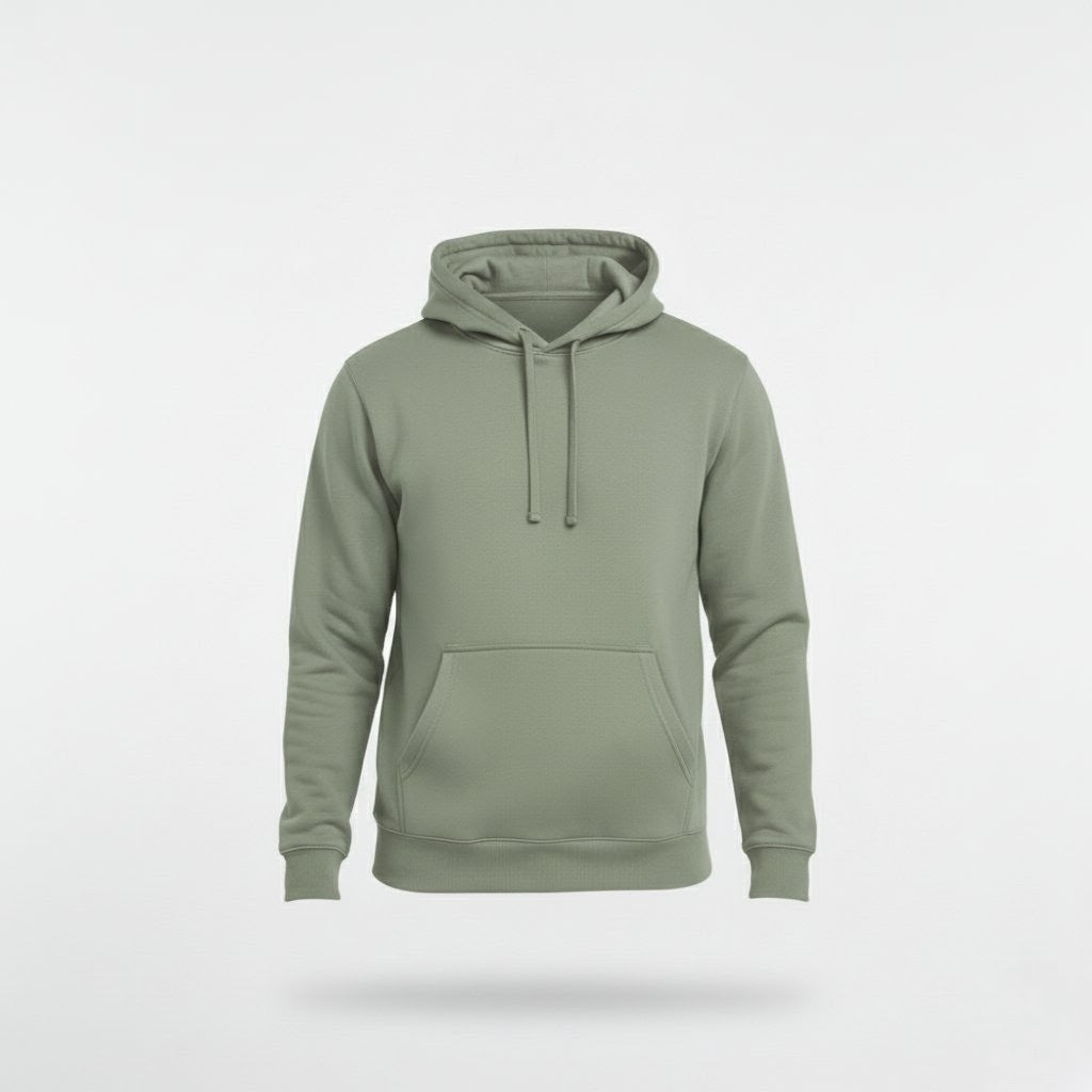 Stoic Grit Essential Plain Hoodie (Sage Green)