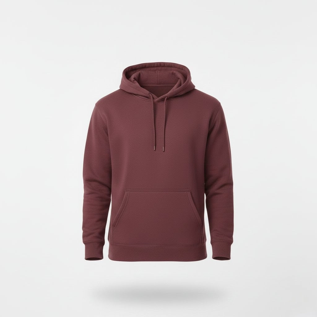 Stoic Grit Essential Plain Hoodie (Burgundy)
