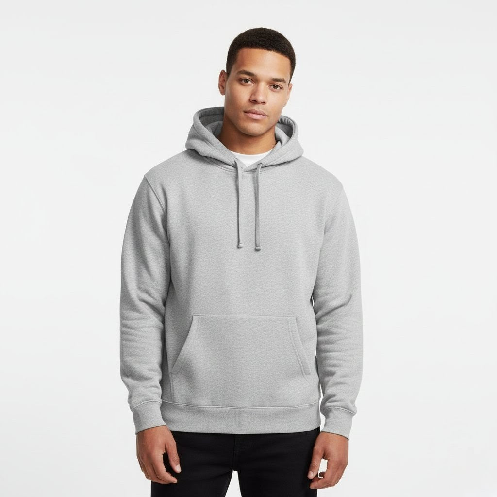 Stoic Grit Essential Plain Hoodie (Heather Grey)