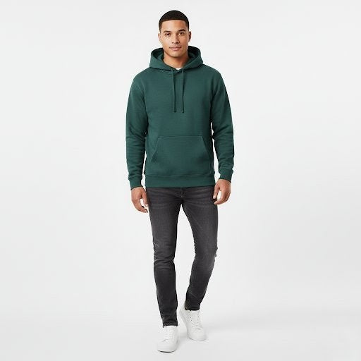 Stoic Grit Essential Plain Hoodie (Forest Green)