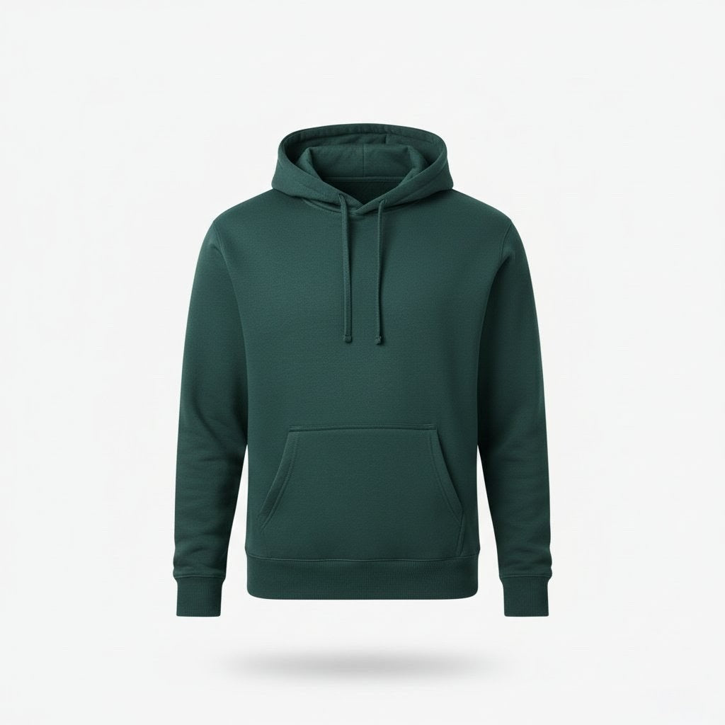 Stoic Grit Essential Plain Hoodie (Forest Green)