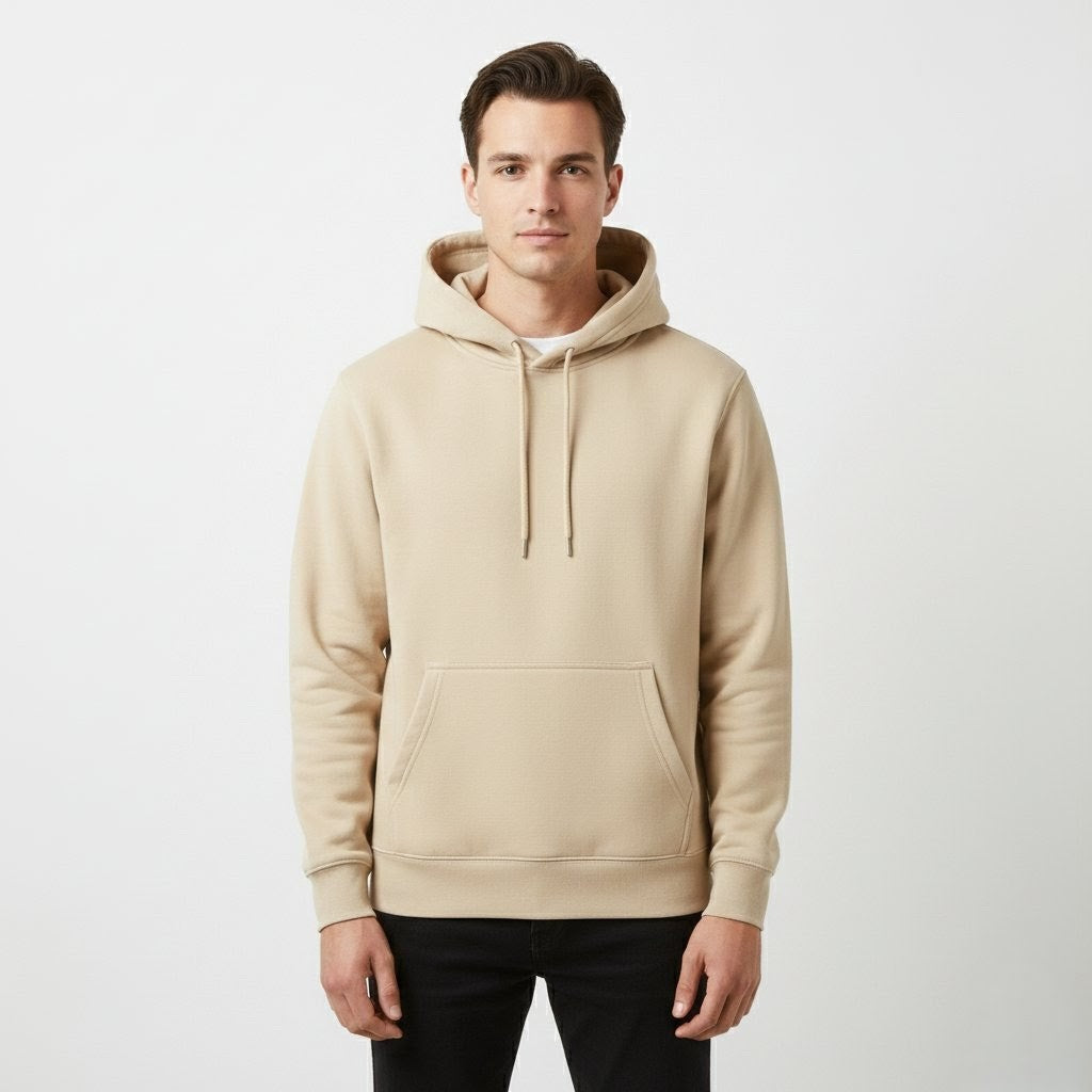 Stoic Grit Premium Interlock Hoodie (Stone Beige)