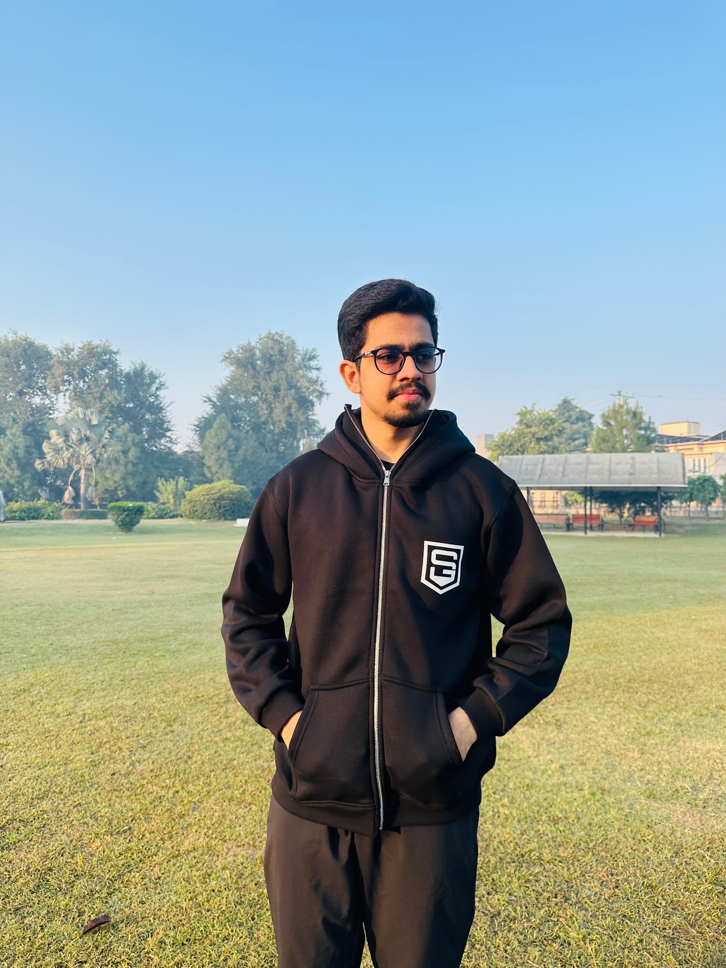 Discipline Over Motivation Balaclava Hoodie (Black)