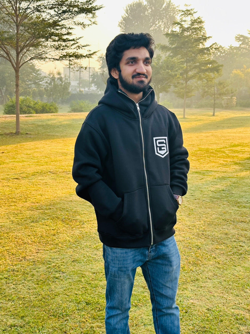 Discipline Over Motivation Balaclava Hoodie (Black)